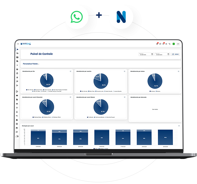 Tenha vários atendentes no mesmo WhatsApp com organização total.
Plataforma ideal para escritórios e empresas que vendem e atendem por WhatsApp. Histórico, Kanban, identificação de atendentes e controle completo.
- Plataforma para WhatsApp com Múltiplos Atendentes - NimoChat